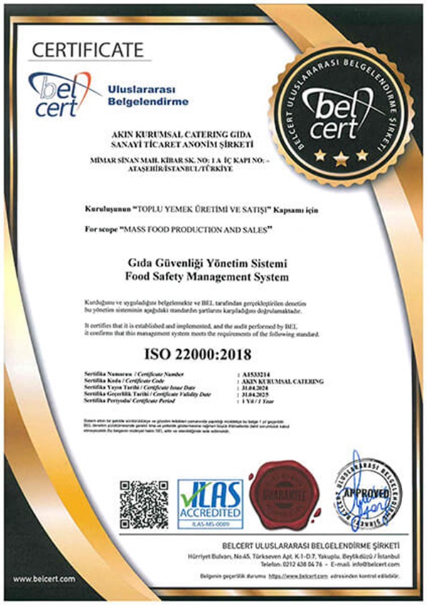 ISO GIDA GÜVENLİĞİ YÖNETİMİ 2023 (1) ISO GIDA GÜVENLİĞİ YÖNETİMİ 2023 (1)